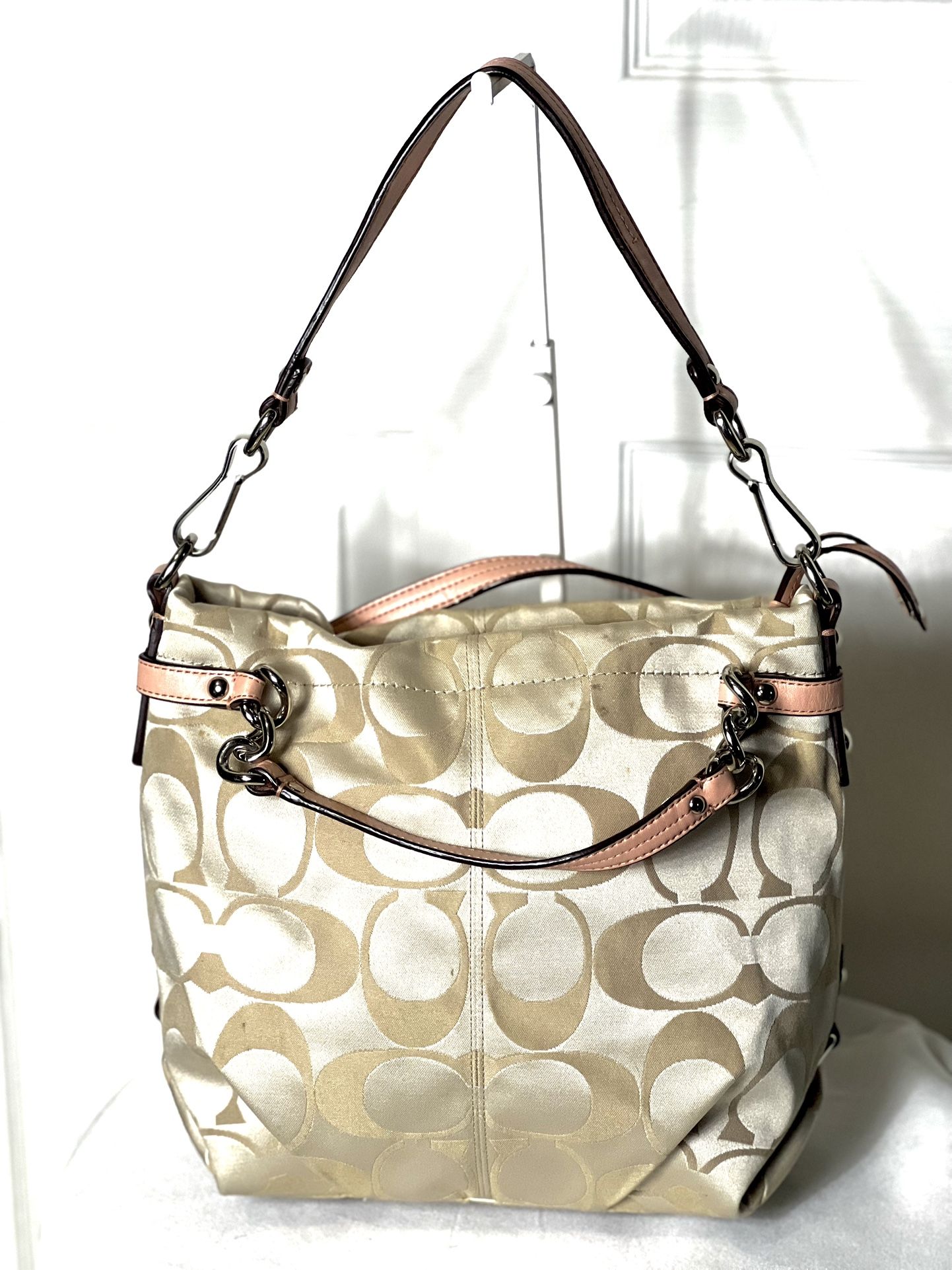 COACH💥VINTAGE💥Signature Sateen Brooke Hobo Bag