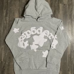 Sp5der hoodie Beluga “Heather Grey”