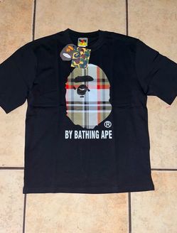 BAPE Plaid Ape Head Black T-Shirt