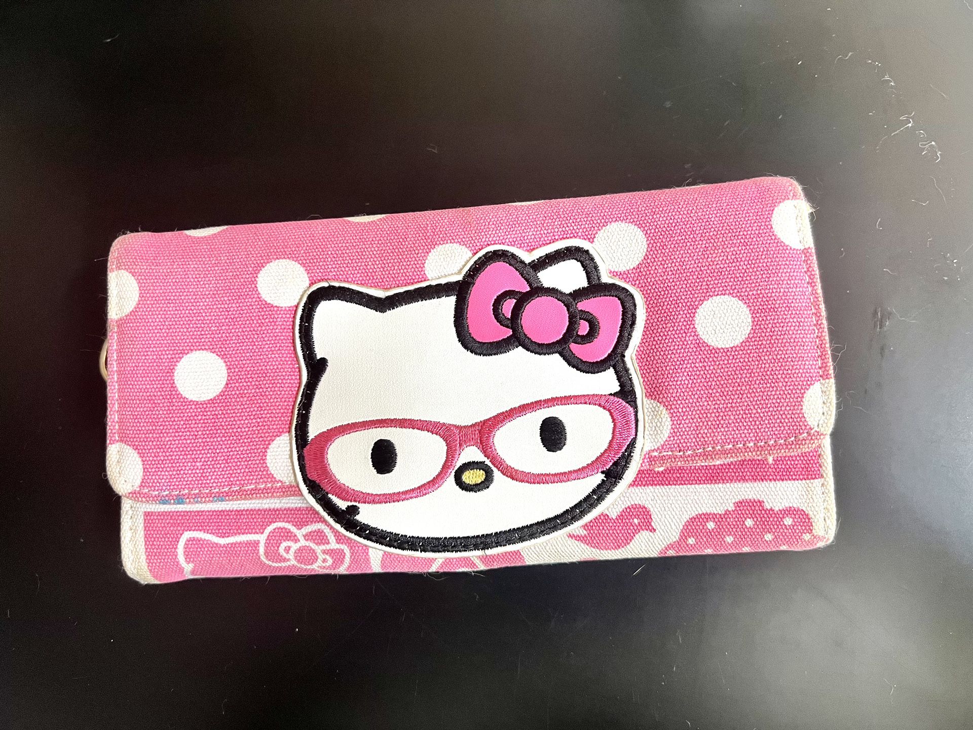HELLO KITTY💥RARE💥Fabric Continental Wallet with Key Ring
