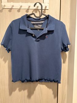 Tommy Hilfiger Blue Polo Crop Top Size XS
