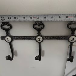 Vintage Steel Key Hook Rack 
