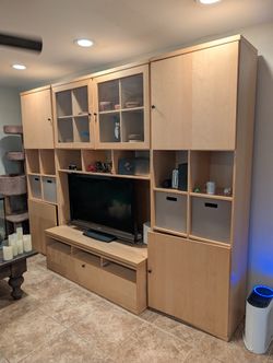 IKEA Entertainment Center and Bookcases