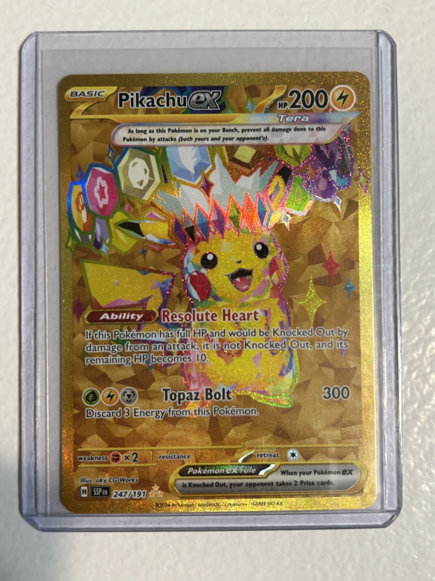 Pikachu Ex Gold Surging Sparks