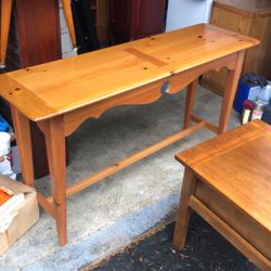 Entryway couch table USA solid wood