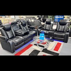 Reclining Sofa Loveseat Leather 