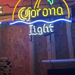 Corona Light Palm Tree Neon Light