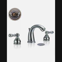 8" Chrome Widespread Bathroom Faucet with Drain...... CHECK OUT MY PAGE FOR MORE ITEMS