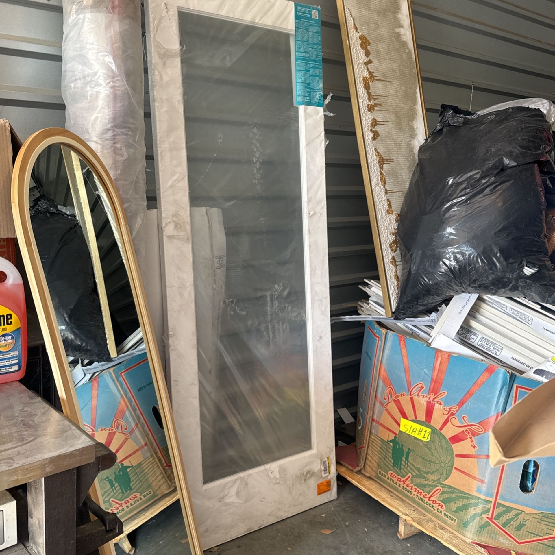 White Wood Frame With Glass Door Home improvement