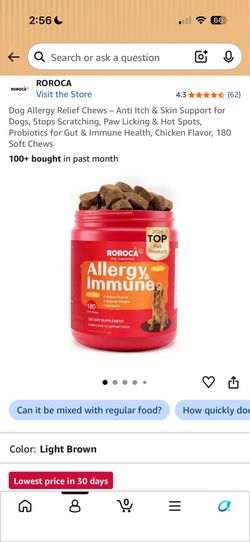 Brand new unopened box dog allergy relief chews