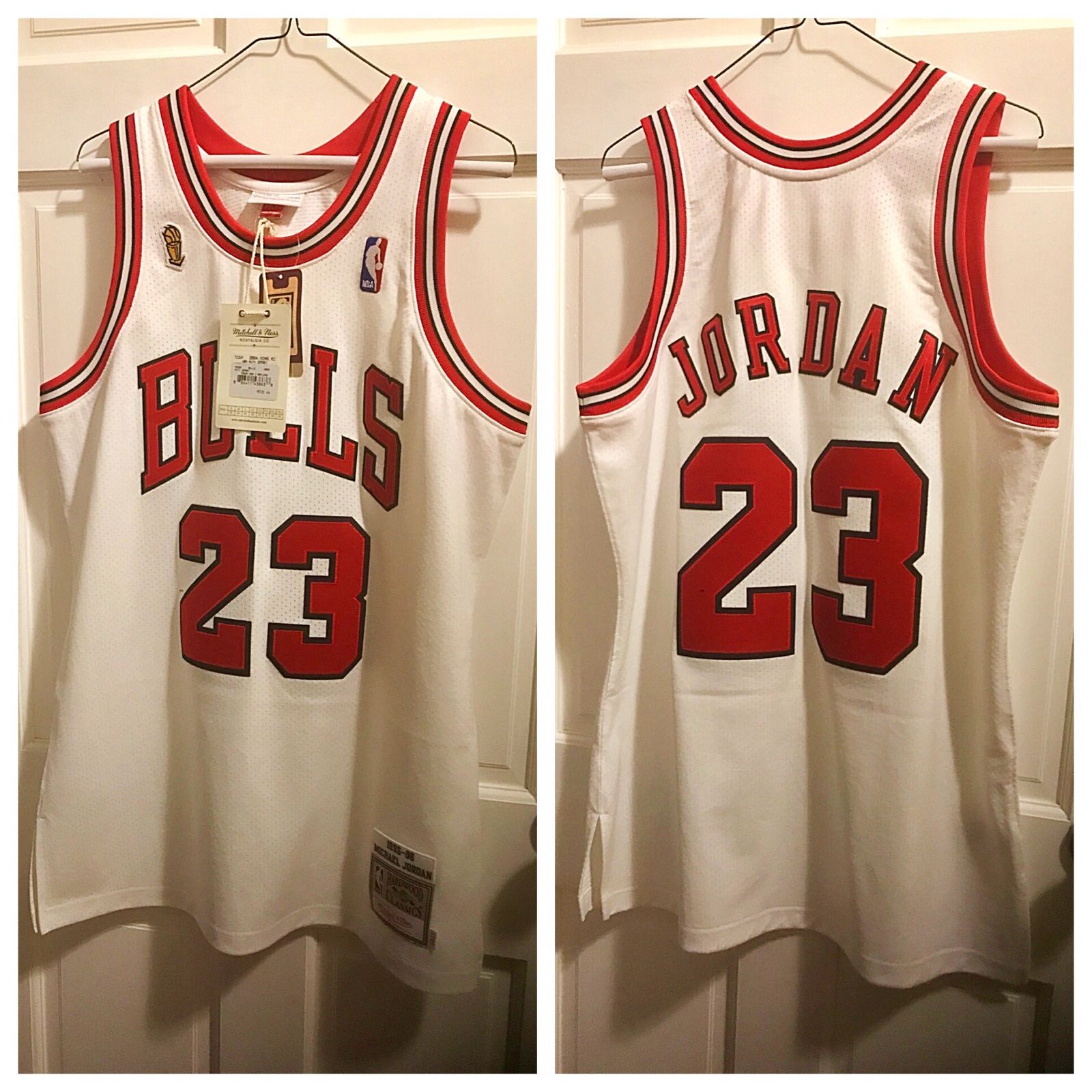 Michael Jordan Chicago Bulls throwback basketball jersey by Mitchell & Ness