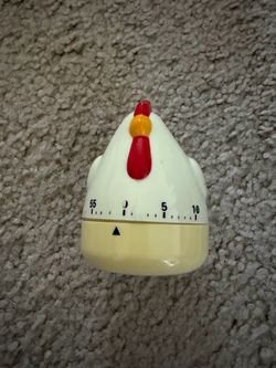 Cute Chicken Kitchen Timer - 60-Minute Mechanical Wind-Up Timer