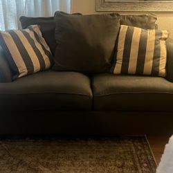 Dark Grey Loveseat Couch