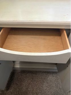 Vintage Cream Accent Cabinet with Interior Drawer