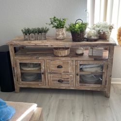 Rustic Wood Tv Console/Side Table 