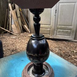 Elegant Black & Gold Birdbath 