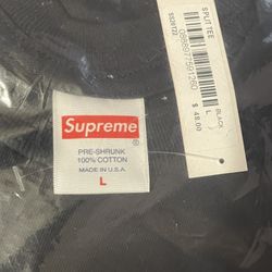 Supreme Split Tee Black Sz L