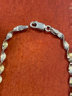 925 Italy Sterling Silver Twisted Herringbone Necklace