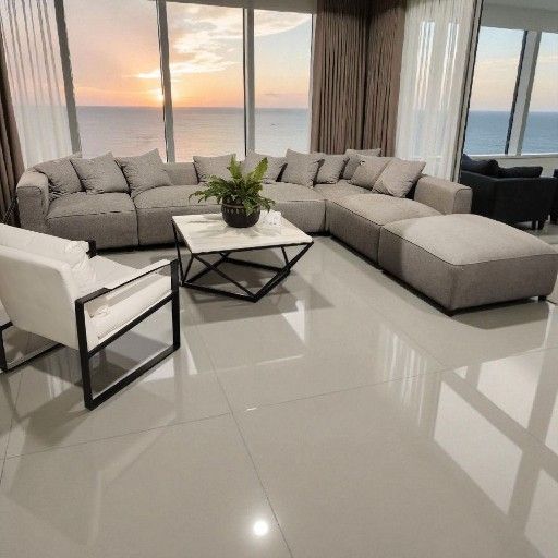 Only 4 Pieces Sectional Sofa Grey Linen Cube Modular Couch NEW