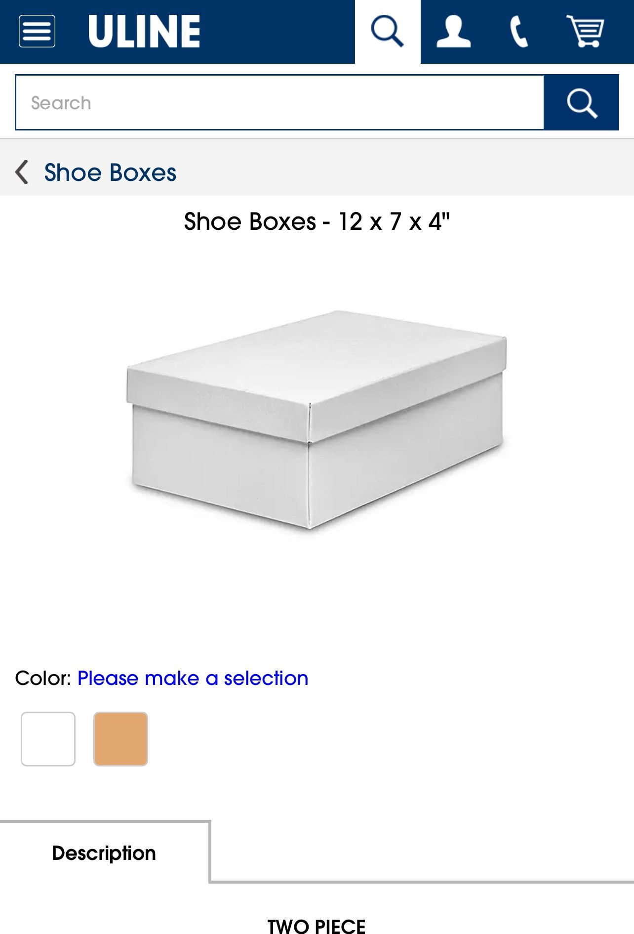 U-Line White Shoe Boxes