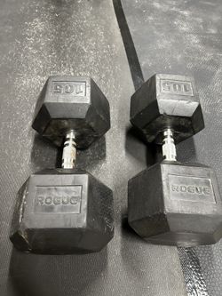 Rogue 105lbs Hex dumbbell