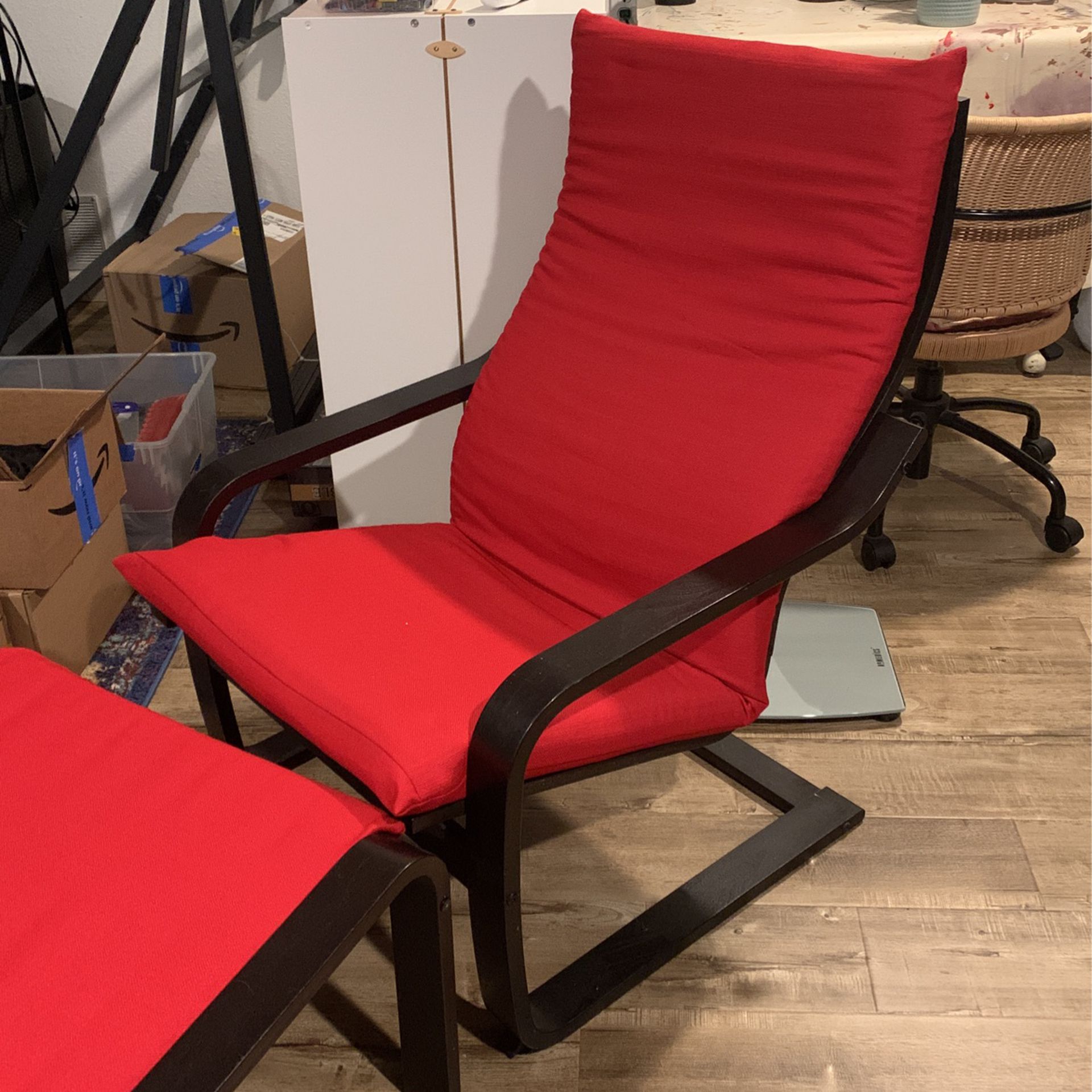 IKEA Chair And Matching Ottoman