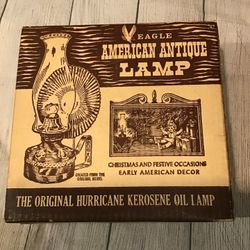 Antique Eagle American Hurricane Kerosene Oil Lamp Outdoor 