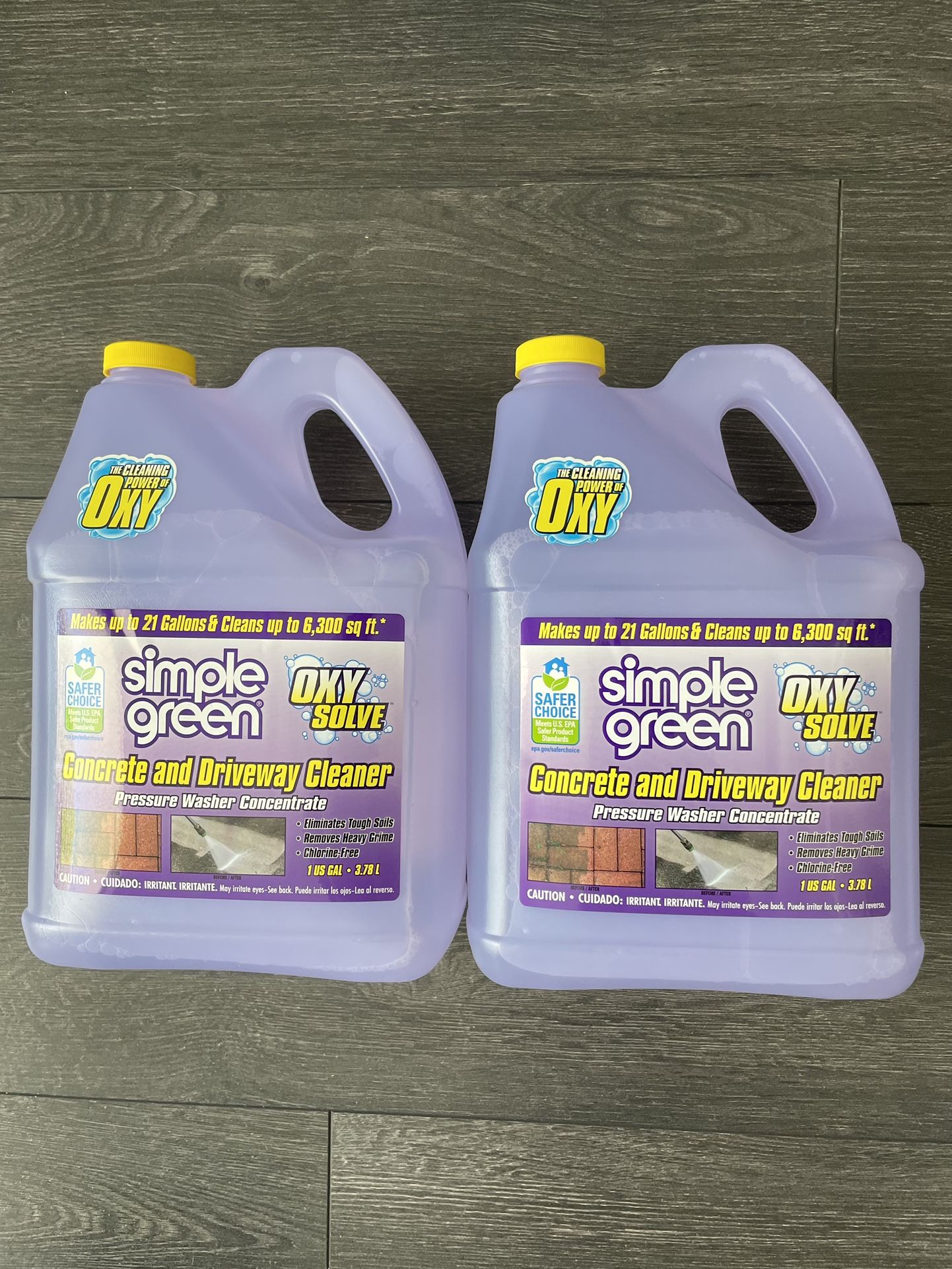Simple Green Oxy Solve Concrete and Driveway Pressure Washer Cleaner, Purple, Unscented, 128 Fl.Oz