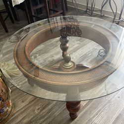 Round Glass Coffee Table 