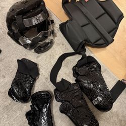 Kids Martial Arts Protective Gear Set – Size Medium + Large Gear Bag