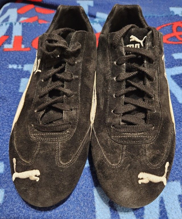 Used Women's Puma Speed Cat Black Suede Shoes ((contact info removed)1), Women's Size 11