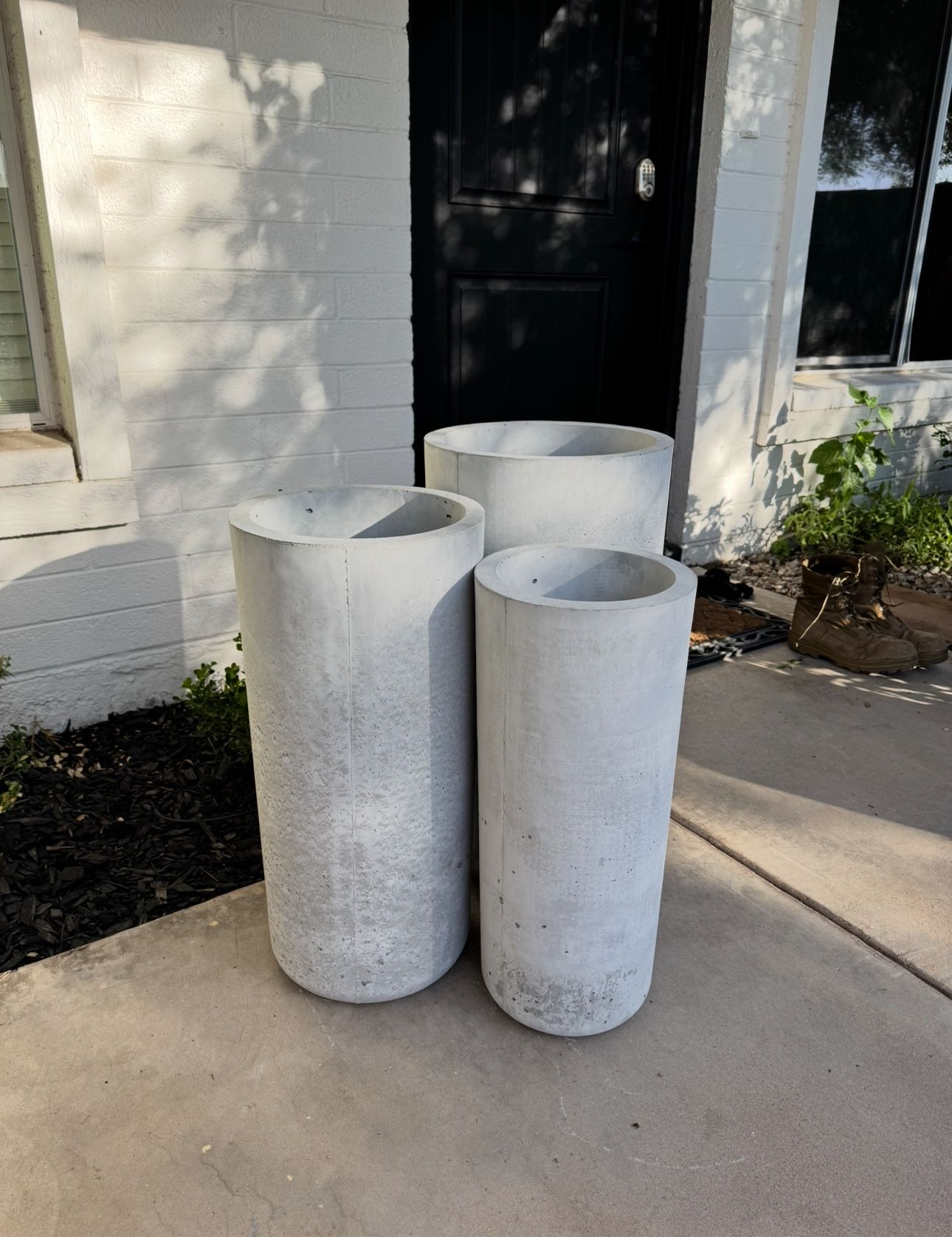 Tall Concrete Planters ( Delivery Available )
