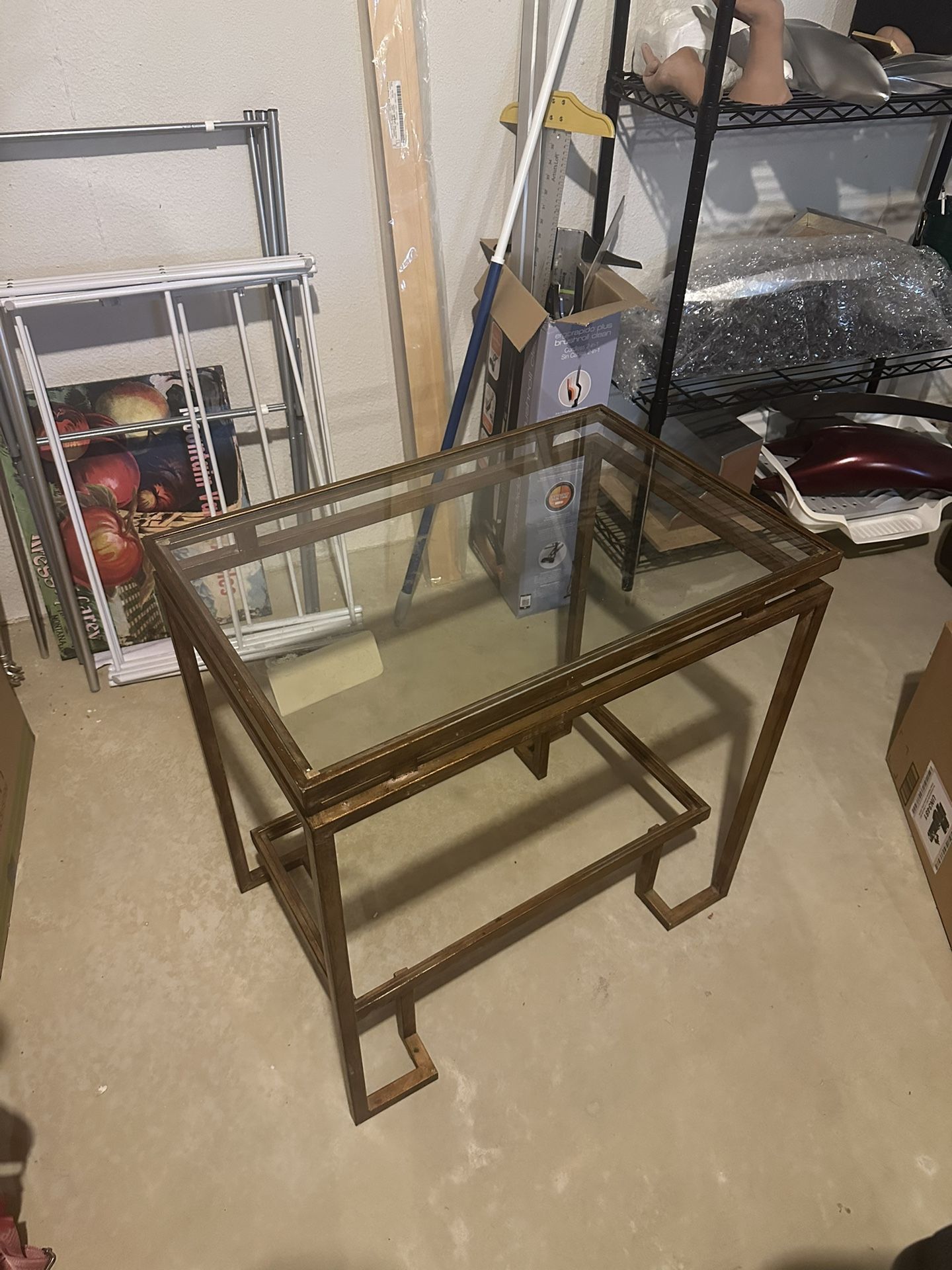 Chic Modern Glass Top Display Table / Console – Excellent Condition!