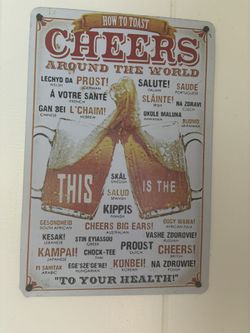 Cheers Metal Bar Sign