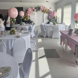 White Polyester Tablecloths 