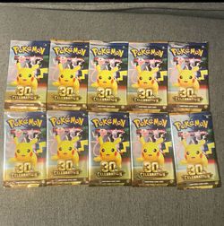 Pokémon 30th Celebration Booster Packs x10