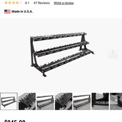 Rogue 3 Tier Dumbbell Rack  Holds 15 Pairs 