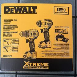 DEWALT DCK221F2 12V MAX Brushless Cordless Drill and Impact Driver Kit