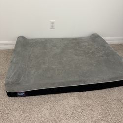 Laifug Orthopedic Memory Foam Dog Bed – Jumbo Size – Dual Pillow Design – Gray/Black 
