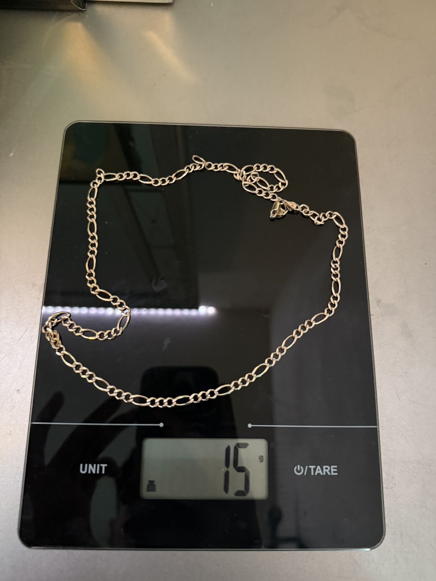 14KT Diamond Cut Figaro Chain
