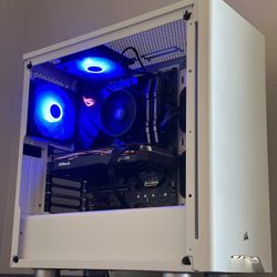 White Gaming PC – Perfect for 1080p/1440p Gaming, Streaming, School, & Everyday Use