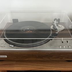 Vintage Pioneer PL530 Turntable Record Player New Cover Works Technics 