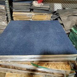 18 Inch Blue Foambacked Commercial Carpet Tiles