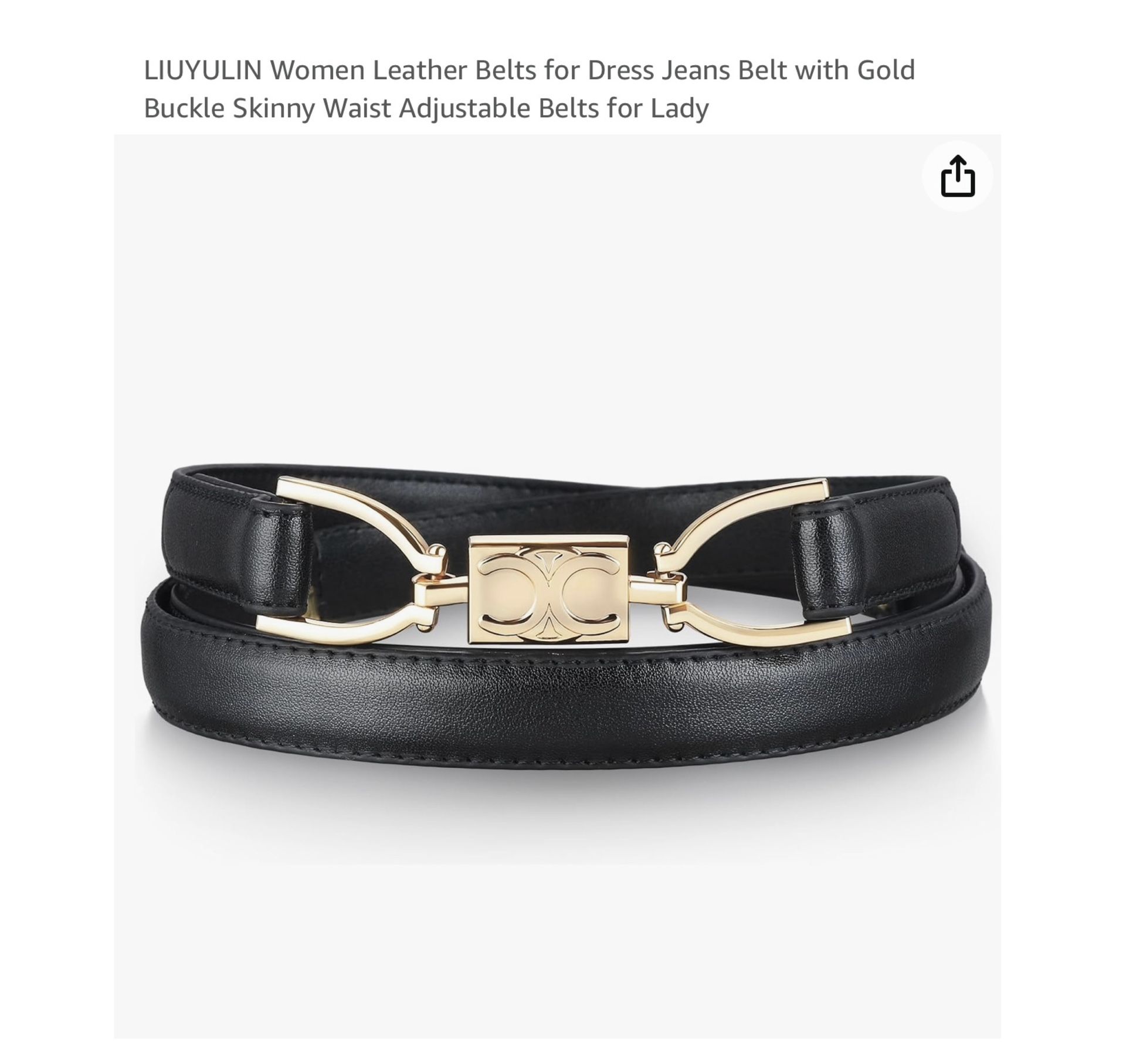 Brand new Women Leather Belts for Dress Jeans Belt with Gold Buckle Skinny Waist Adjustable Belts for Lady