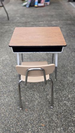 Old school desk and chair