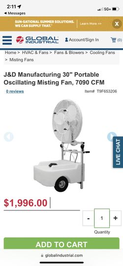 30” Misting fan Commercial Quality