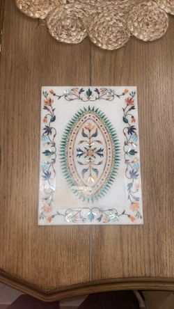 Decorative Indian plate with mother of pearl