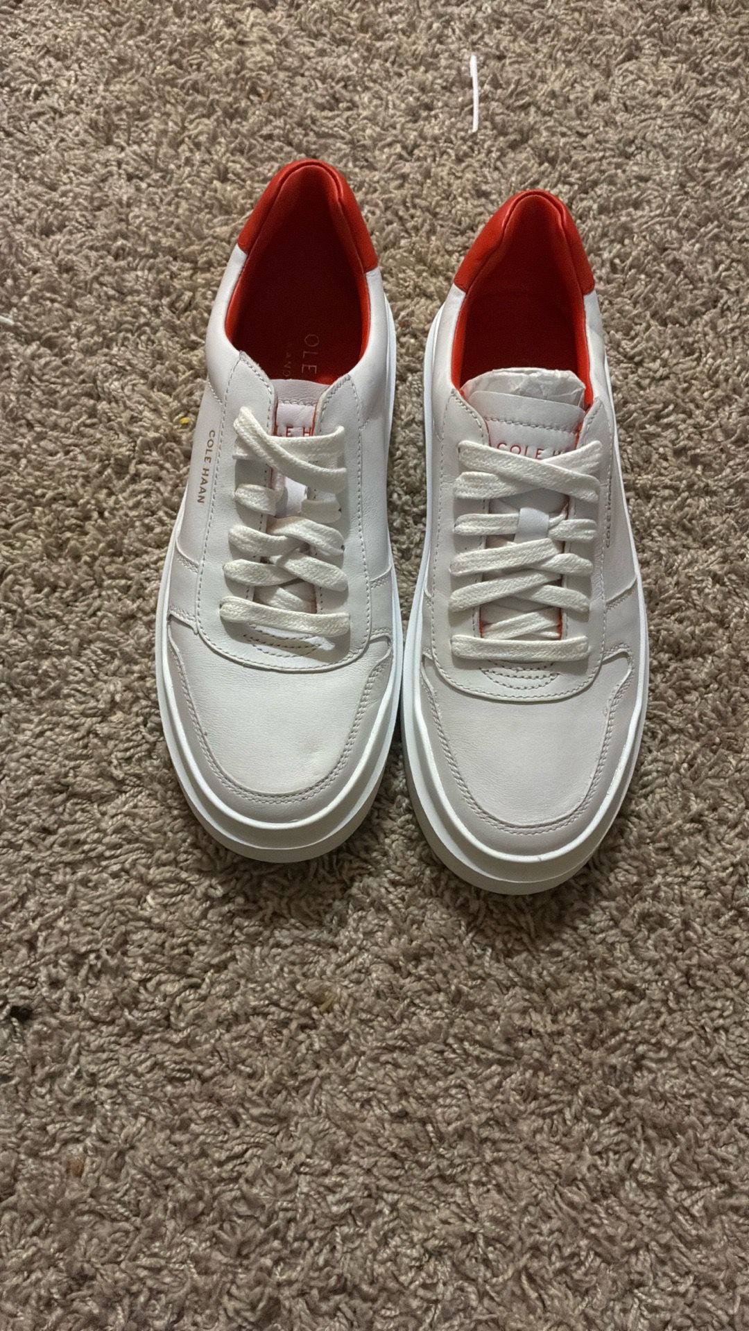 New Cole Haan GrandPro Rally Court Sneakers White Red Women Size 7