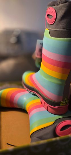 Kids Western Chief Rainbow Stripe Rain Boots