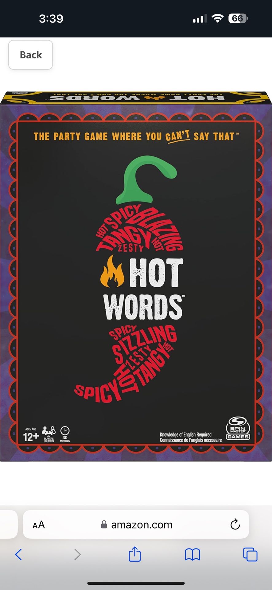 Board Game - Hot words - Used